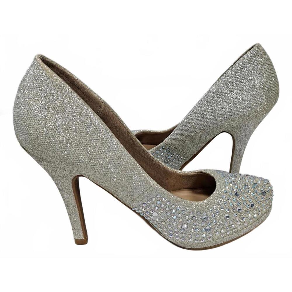 Delicacy Women's Glittering‎ Sparkly 4" Stiletto High Heels Size 6.5